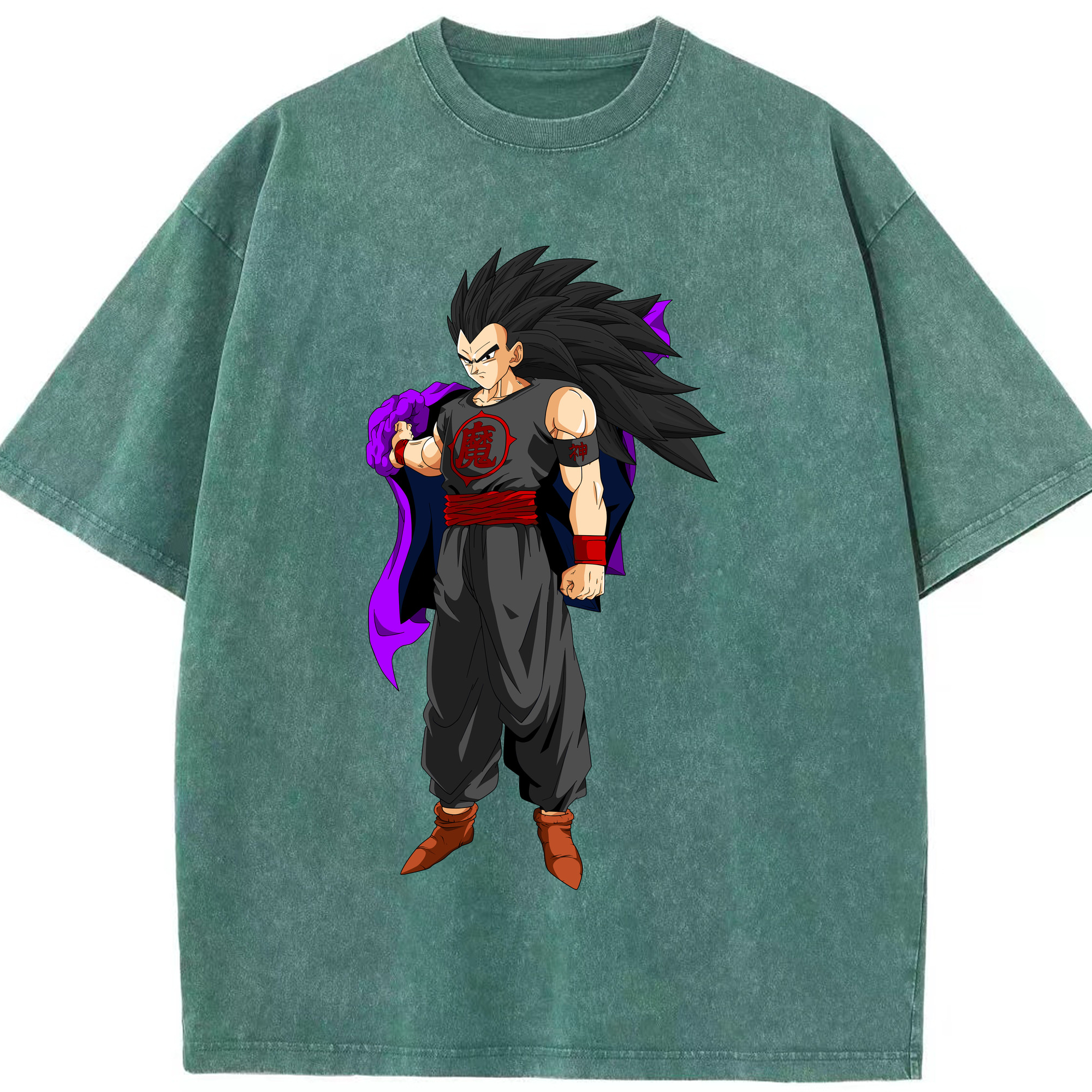 （画像用） ドラゴンボール ベジータ四世（Bejīta Yonsei）DRAGON BALL Vegeta IV 綿100% ヴィンテージ風 半袖Tシャツ（フロントプリント）